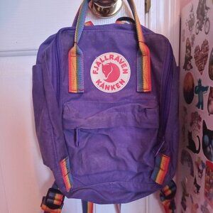 Fjallraven Kanken Purple/Rainbow Mini (13inch) Backpack